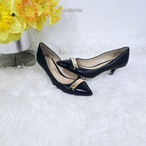 Coach Black Women's Heels Size 6 Leather and patent leather trim